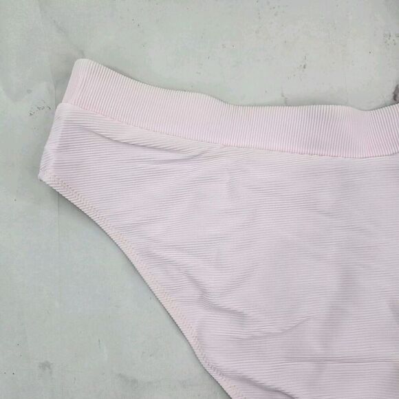 J Crew Swim Bottom Pink Cross Front Bikini High Rise Cut Cheeky Suit BE812 - Picture 5 of 10